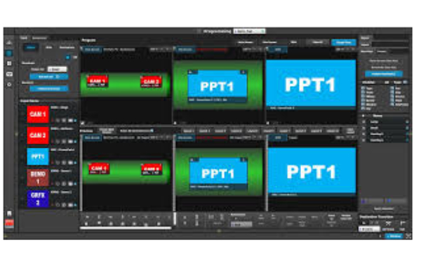 Barco EventMaster software interface voor professionele evenementen